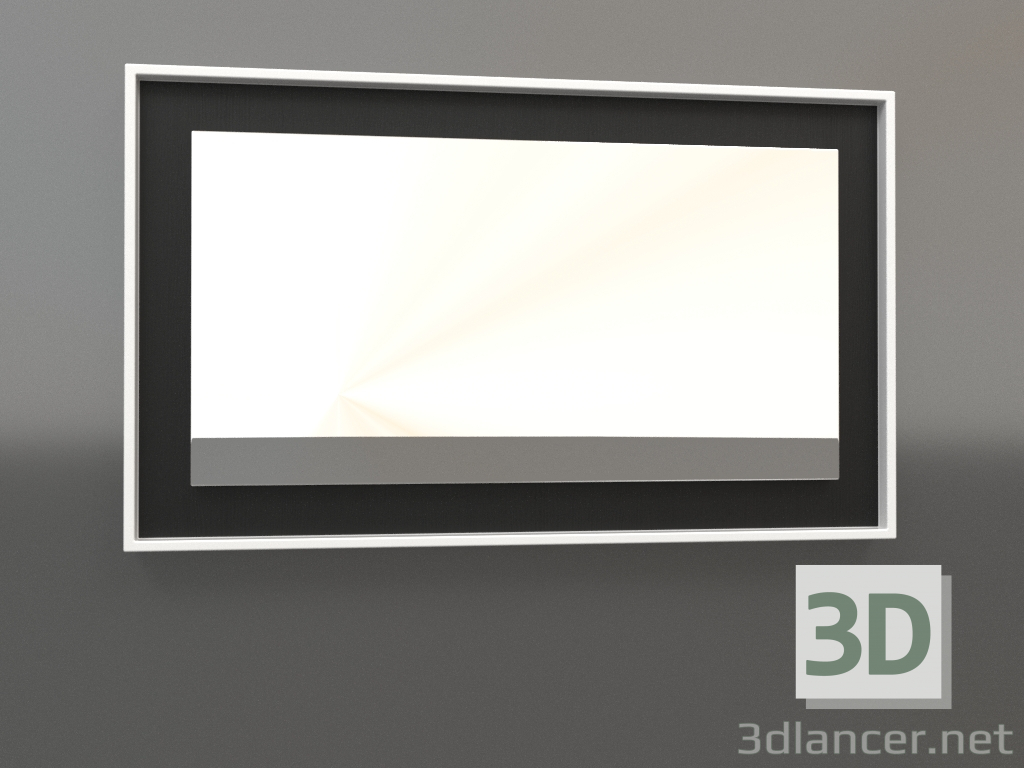 modèle 3D Miroir ZL 18 (750x450, bois noir, blanc) - preview