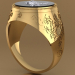 3d The ring with a black onyx model buy - render