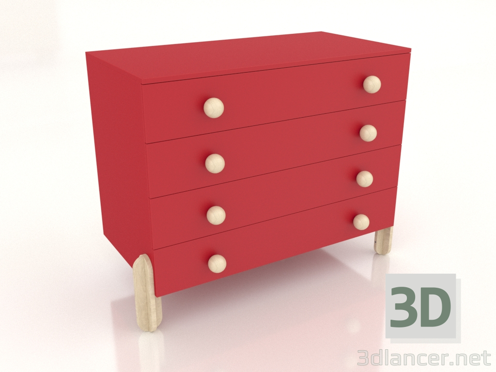 3d model Cajonera D1 tamaño L - vista previa