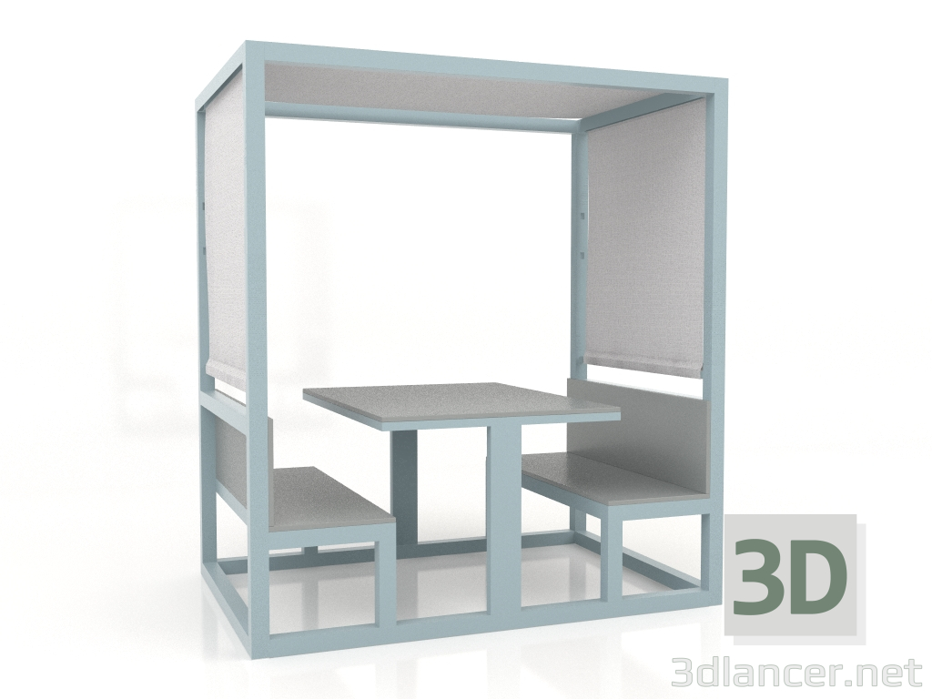 Modelo 3d Lancheira (azul cinza) - preview