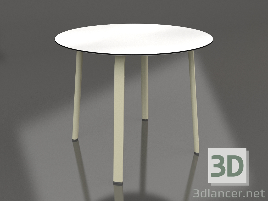 modèle 3D Table à manger ronde Ø90 (Or) - preview