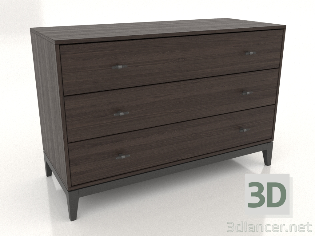 modèle 3D Commode 1200x500 mm (noyer cendré) - preview