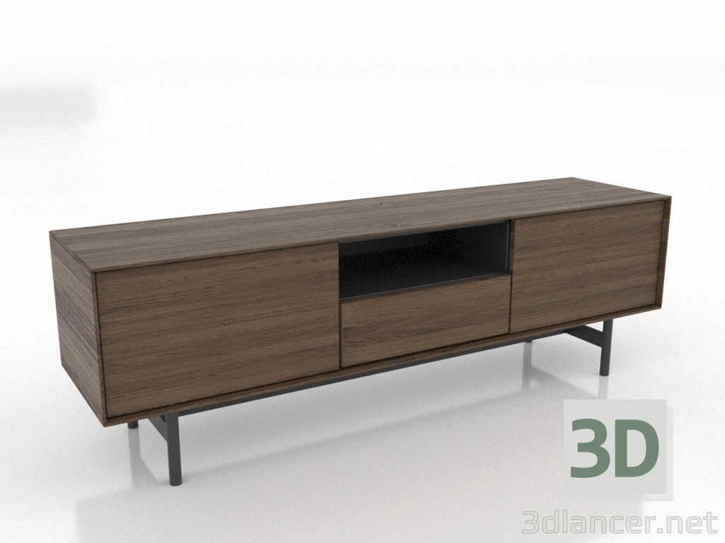 3d model TV cabinet 1450 mm (lightened ash walnut) - preview 3d model TV cabinet 1450 mm (lightened ash walnut) - preview