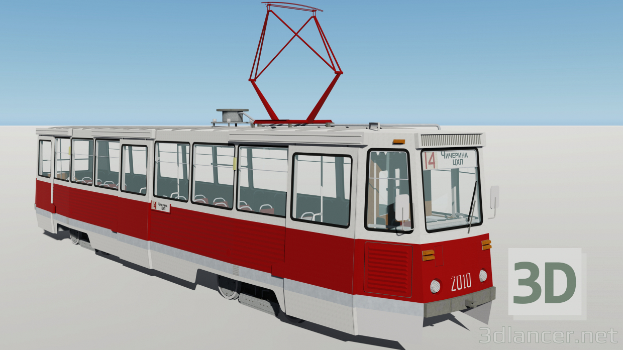 Straßenbahn KTM-5M3 3D-Modell kaufen - Rendern