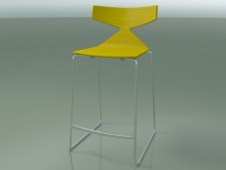 Tabouret de bar empilable 3703 (jaune, CRO)