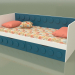 Modelo 3d Sofá-cama para adolescentes com 2 gavetas (turquesa) - preview