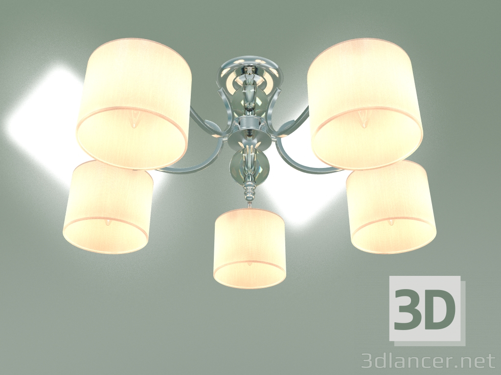 modèle 3D Lustre de plafond Shantel 60111-5 (chromé) - preview