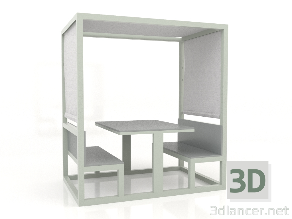 modello 3D Divanetto da pranzo (Grigio cemento) - anteprima