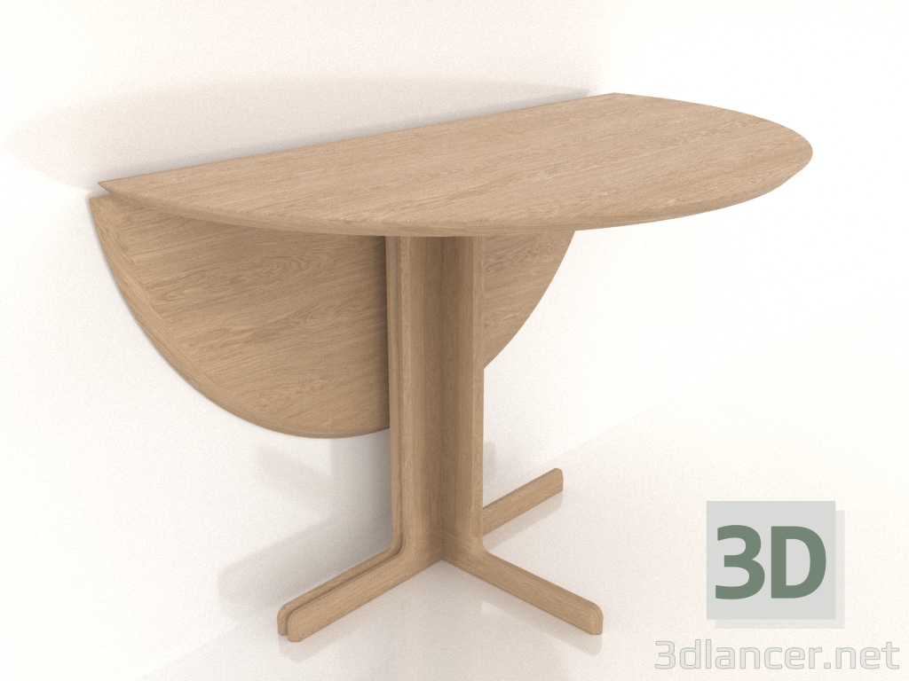 3D modeli Yemek masası 1100 mm (uzatılabilir, seçenek 2, ağartılmış meşe) - önizleme