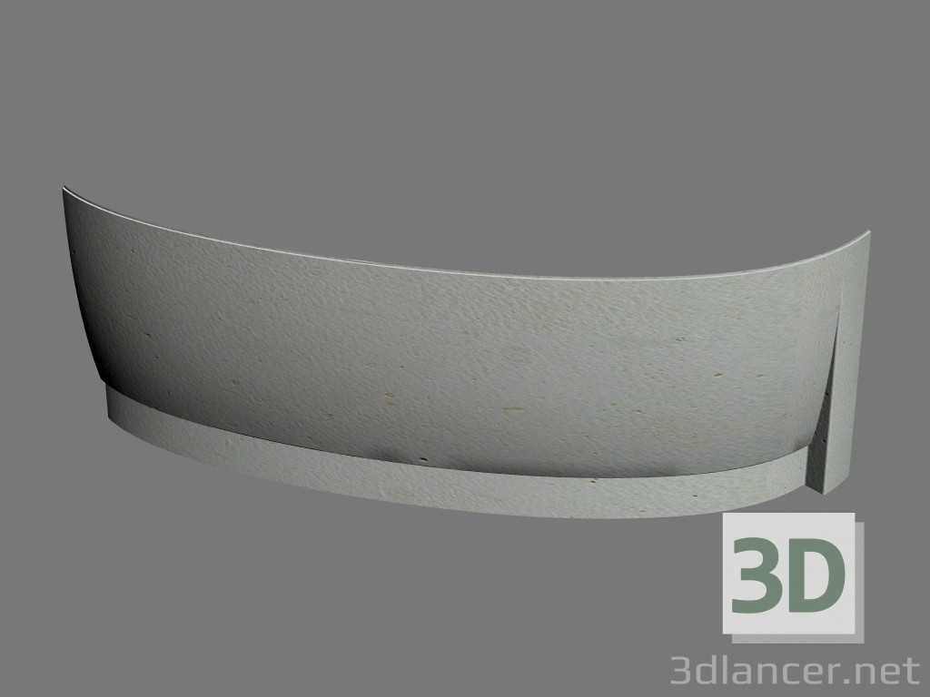 Modelo 3d Painel para banheiras assimétricas abacate 150 L - preview