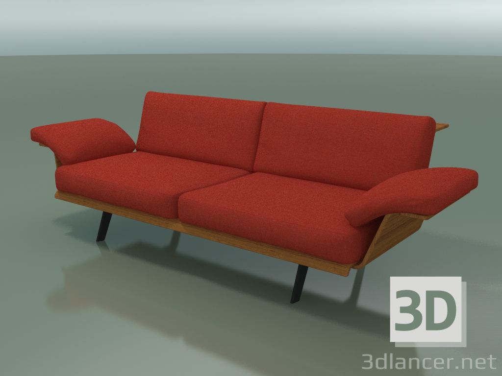 3d model Módulo central Lounge 4402 (L 180 cm, efecto teca) - vista previa