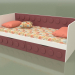 3d model Sofa bed for teenagers with 2 drawers (Bordeaux) - preview