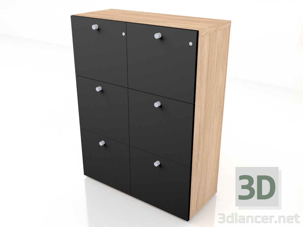 3D Modell Aktenschrank Mito MIT35 (980x418x1280) - Vorschau