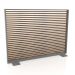 3d model Partition made of artificial wood and aluminum 150x110 (Teak, Anthracite) - preview