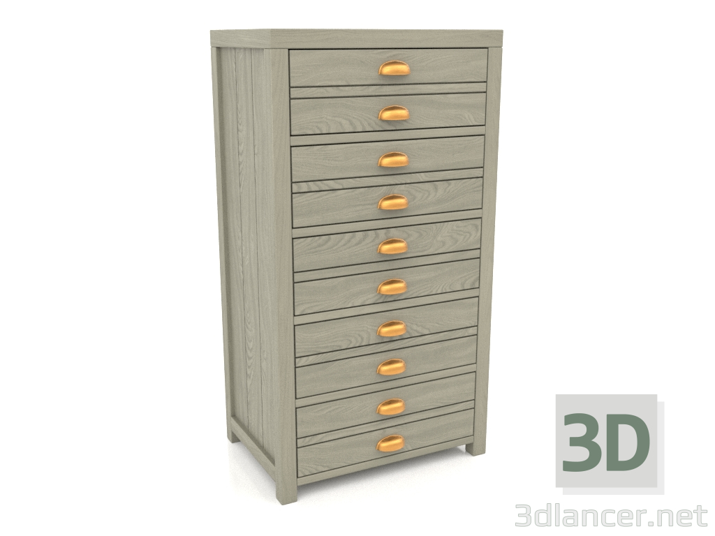 3d model High chest of drawers (1 section) - preview