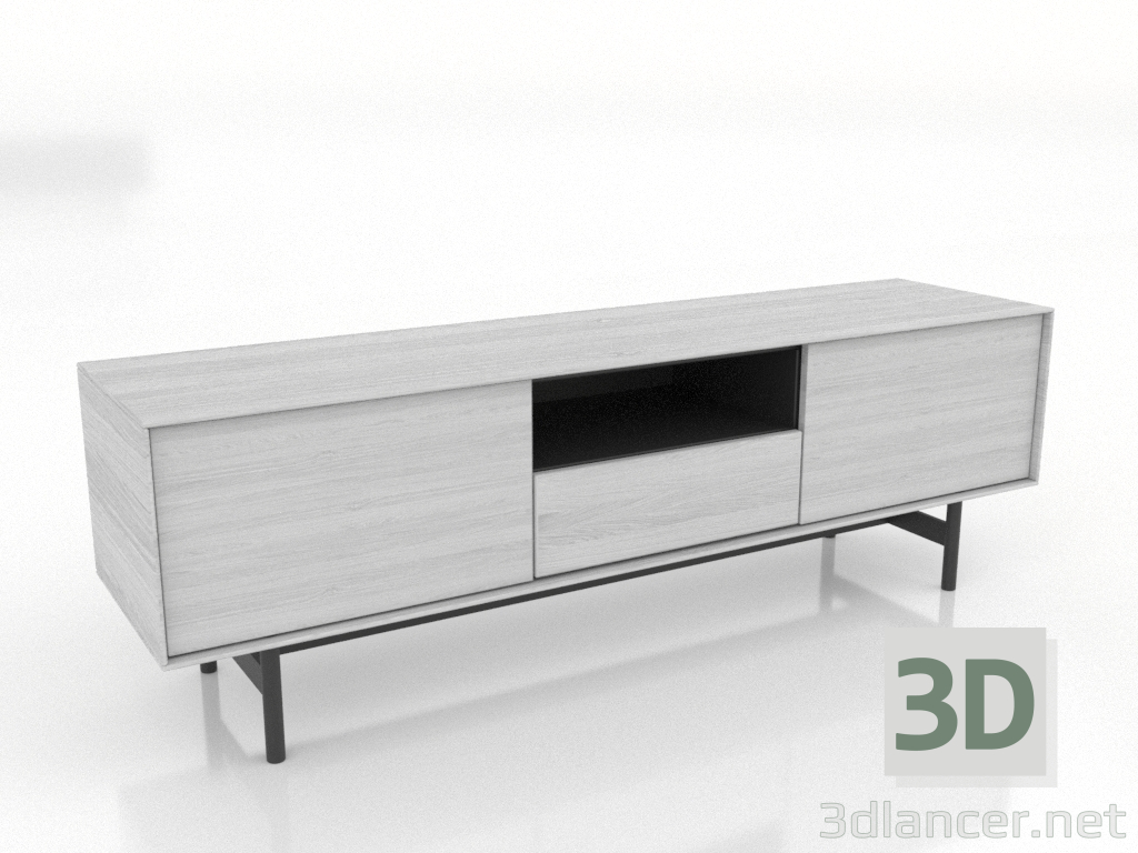 modello 3D Mobile TV 1450 mm (bianco RAL 9010) - anteprima modello 3D Mobile TV 1450 mm (bianco RAL 9010) - anteprima