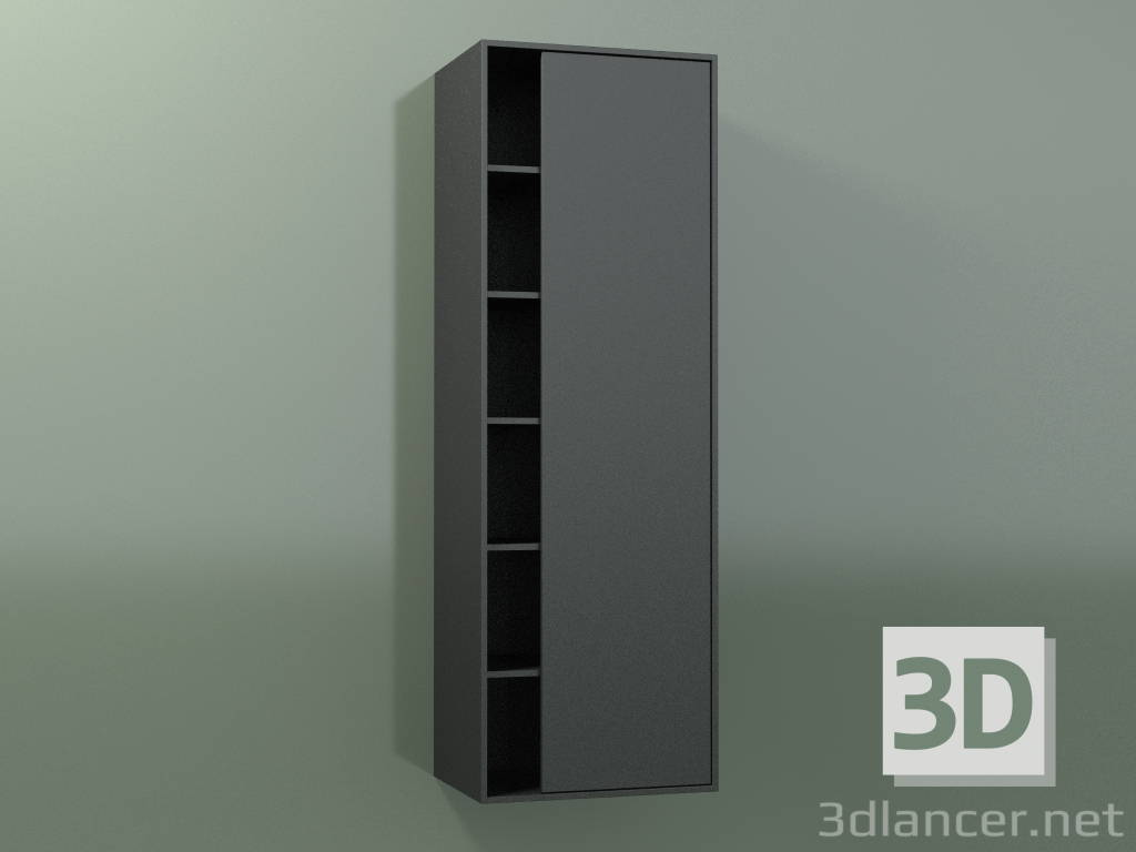 3d model Wall cabinet with 1 right door (8CUCEDD01, Deep Nocturne C38, L 48, P 36, H 144 cm) - preview