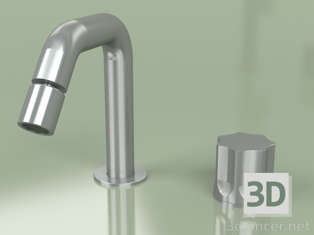 modello 3D Miscelatore idroprogressivo 2 fori con bocca orientabile 133 mm (17 36, AS) - anteprima