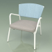 3d model Sillón con asiento blando 027 (Metal Milk, Batyline Sky) - vista previa