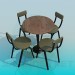 3d model Table with chairs for Cafe - preview