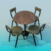 3d model Table with chairs for Cafe - preview