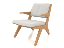 Lounge chair with a wooden frame (natural oak)