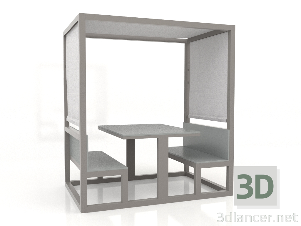 3d model Dining booth (Quartz gray) - preview