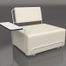 3d model Sillón con reposabrazos izquierdo (Gris) - vista previa