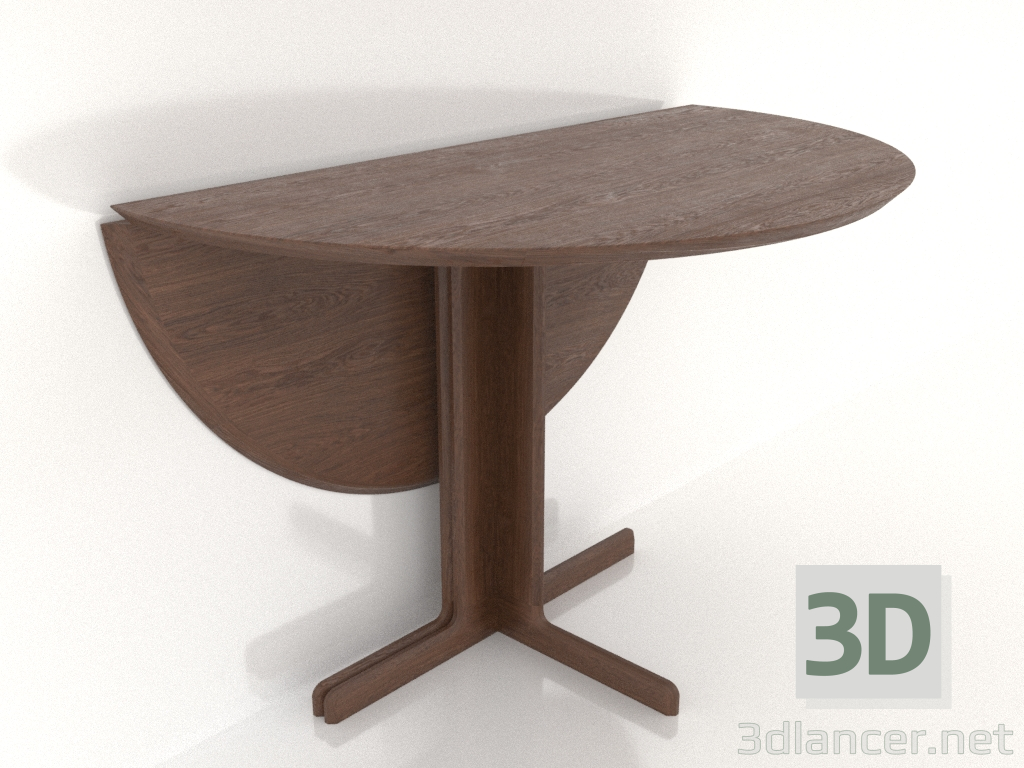 3d model Dining table 1100 mm (extendable, option 2, Walnut light) - preview