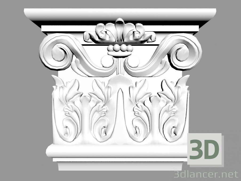 3d model Pilaster (capital) PL559LR - vista previa