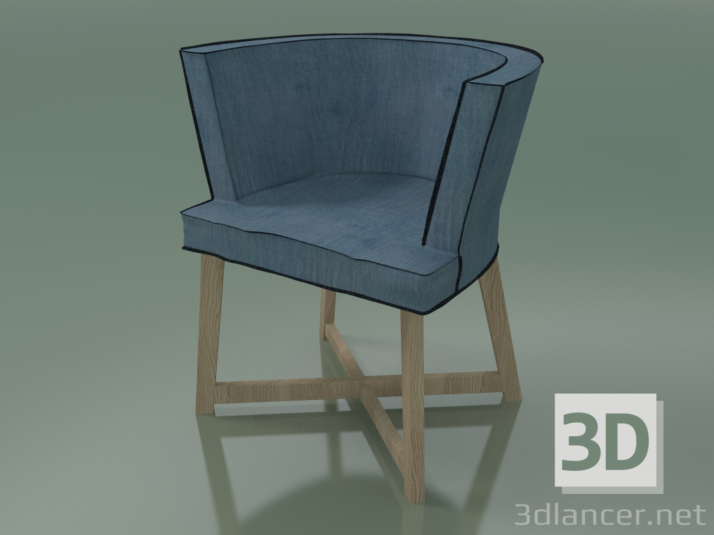 3d модель Кресло полукруглое (26, Rovere Sbiancato) – превью