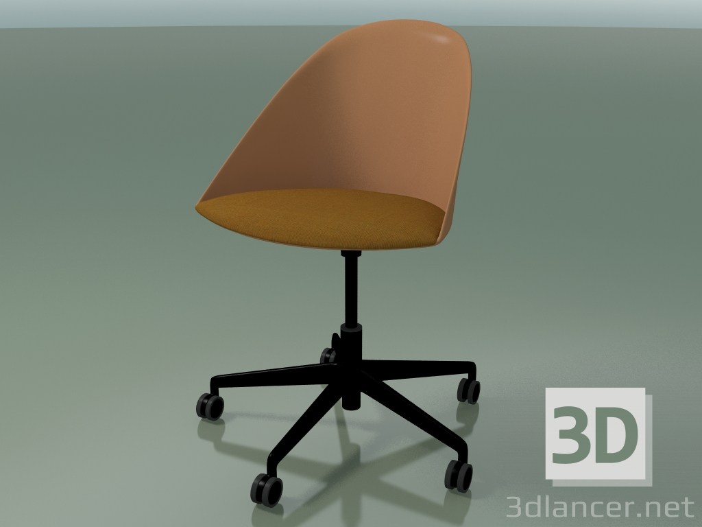 modello 3D Sedia 2309 (5 ruote, con cuscino, polipropilene PA00002, PC00004) - anteprima