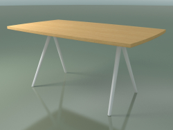 Mesa en forma de jabón 5431 (H 74 - 90x160 cm, patas 150 °, chapa de roble natural L22, V12)