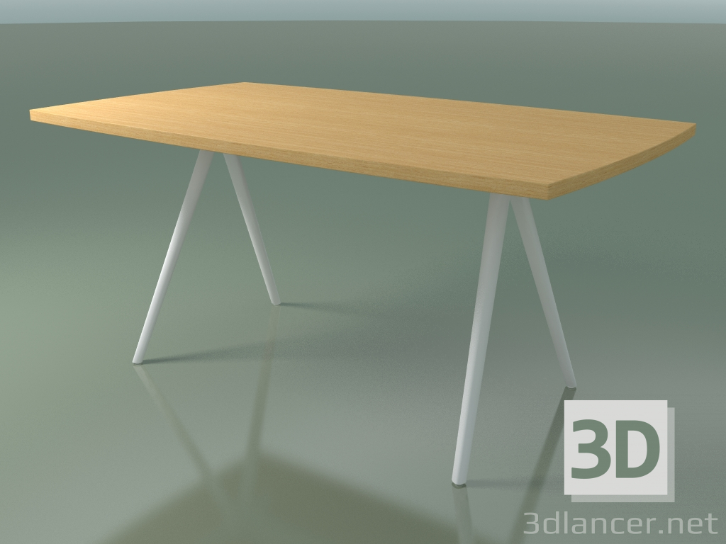 modello 3D Tavolo a forma di sapone 5431 (H 74 - 90x160 cm, gambe 150 °, impiallacciato rovere naturale L22, V1 - anteprima