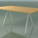 3d model Soap-shaped table 5431 (H 74 - 90x160 cm, legs 150 °, veneered L22 natural oak, V12) - preview