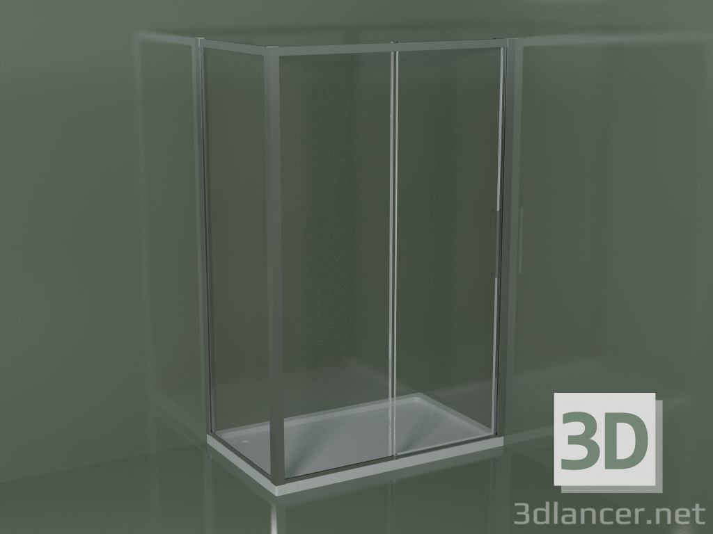 Modelo 3d Cabine de duche de canto ZN + ZG 130 com porta de correr - preview