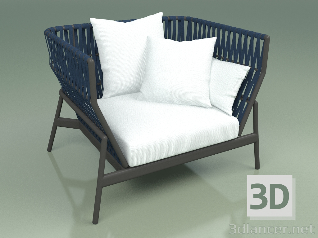 3d model Sofá 101 (cinturón azul) - vista previa