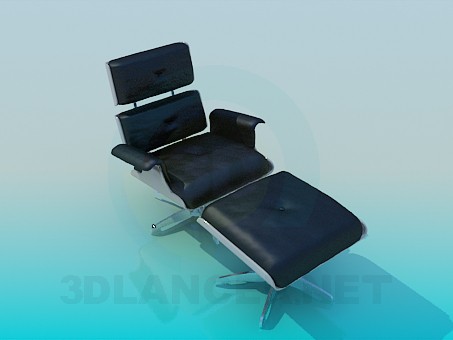 3d model Chair and ottoman set - preview