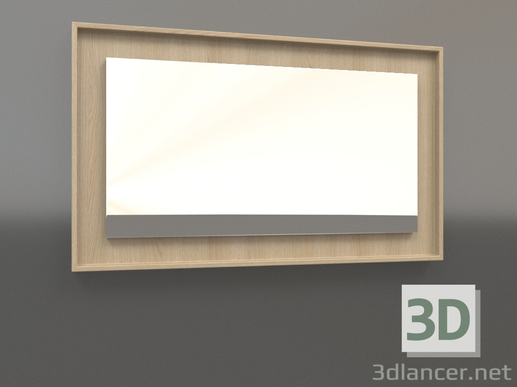 3d model Espejo ZL 18 (750x450, blanco madera) - vista previa