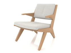 Lounge chair with a wooden frame (light oak)