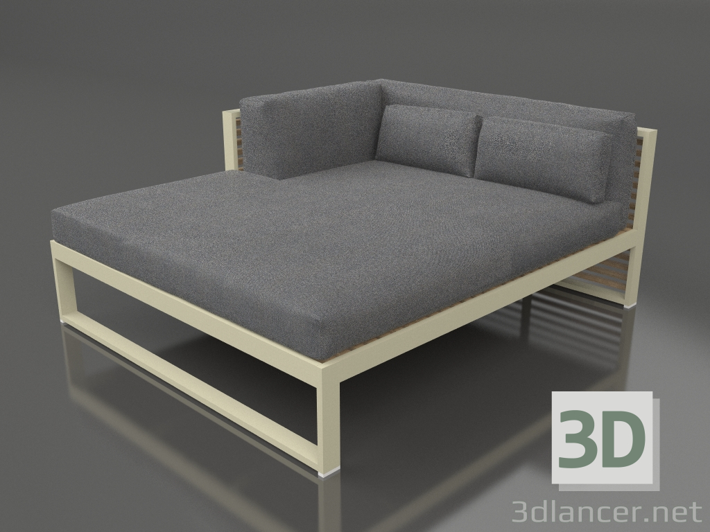 Modelo 3d Sofá modular XL, seção 2 esquerda (Ouro) - preview