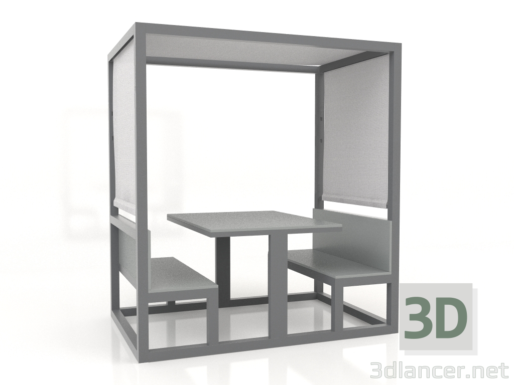 3d model Dining booth (Anthracite) - preview