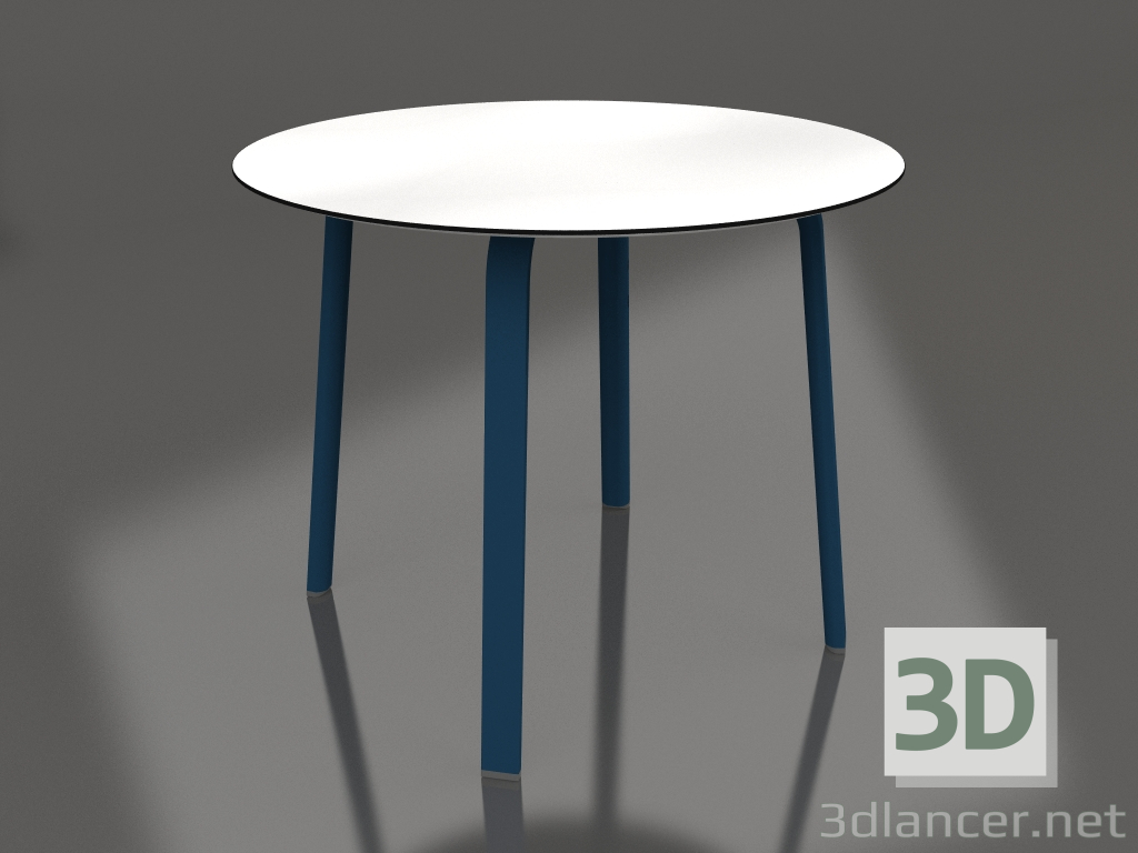 Modelo 3d Mesa de jantar redonda Ø90 (azul cinza) - preview