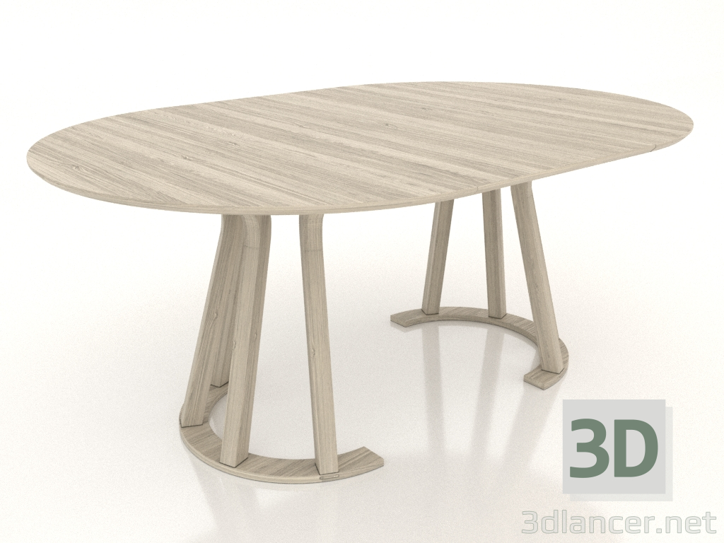 modello 3D Tavolo da pranzo TRANSFORM 1800x1200 mm (rovere schiarito) - anteprima