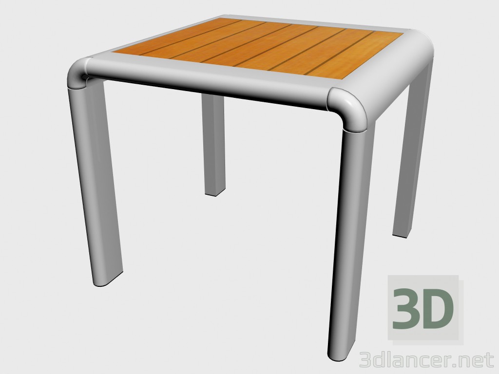 3D modeli Ekli tablo Teak üst yan sehpa 51745 - önizleme