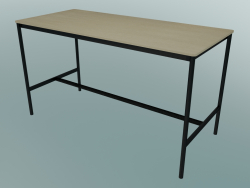 Mesa retangular Base alta 85x190x105 (carvalho, preto)