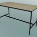 Modelo 3d Mesa retangular Base alta 85x190x105 (carvalho, preto) - preview