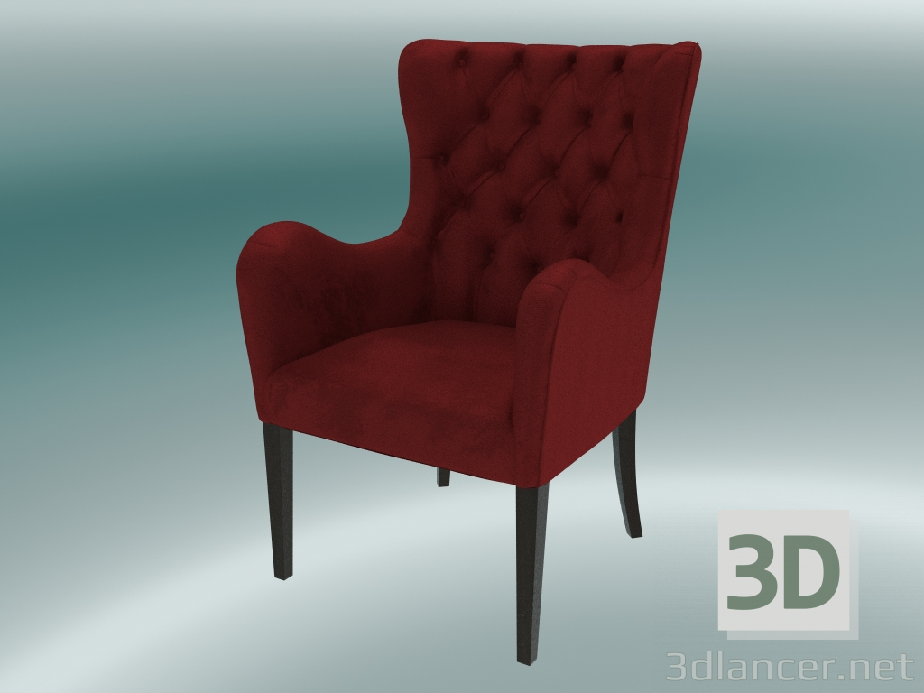 3d model Sillón Davis (Rojo) - vista previa