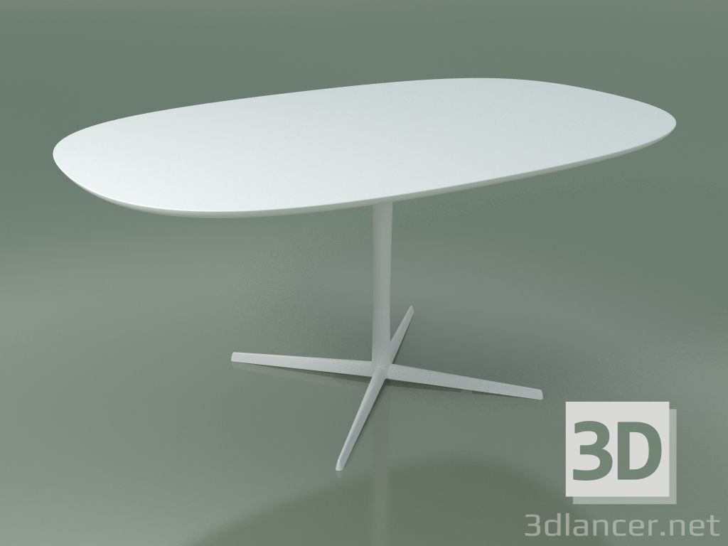 3D Modell Ovaler Tisch 0791 (H 74 - 100 x 158 cm, F01, V12) - Vorschau