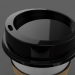 Taza de café (3 tazas y tapas de diferentes estilos) 3D modelo Compro - render